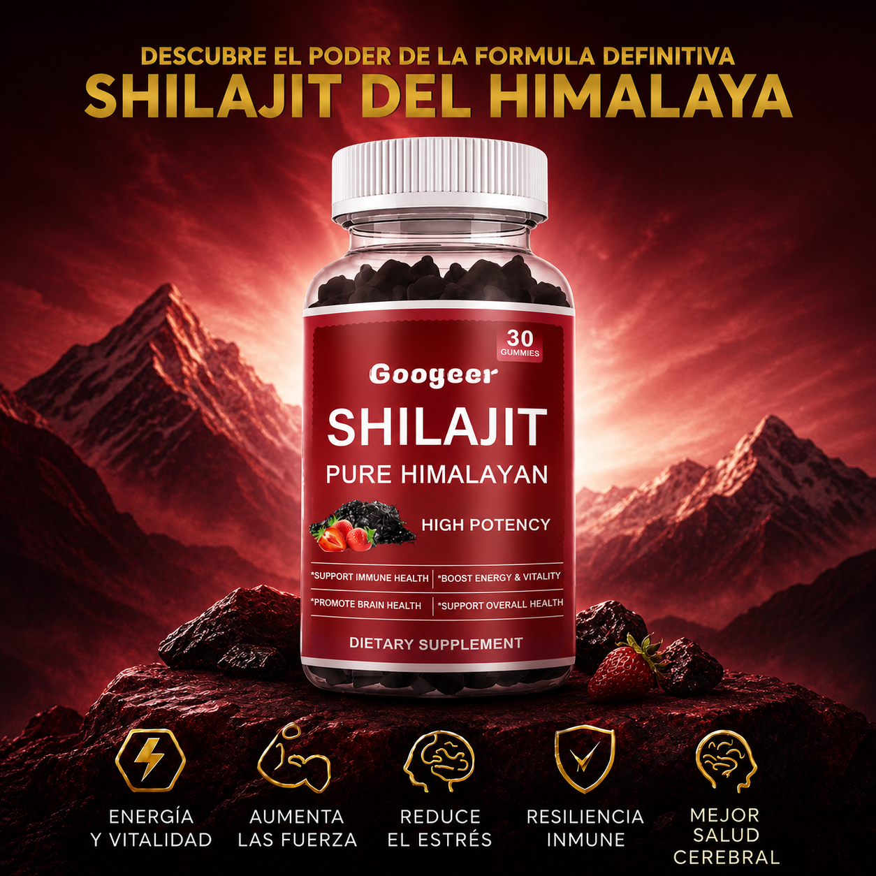 SHILAJIT GOOYEER HIMALAYAN | ¡Máxima potencia en tu mejor momento!