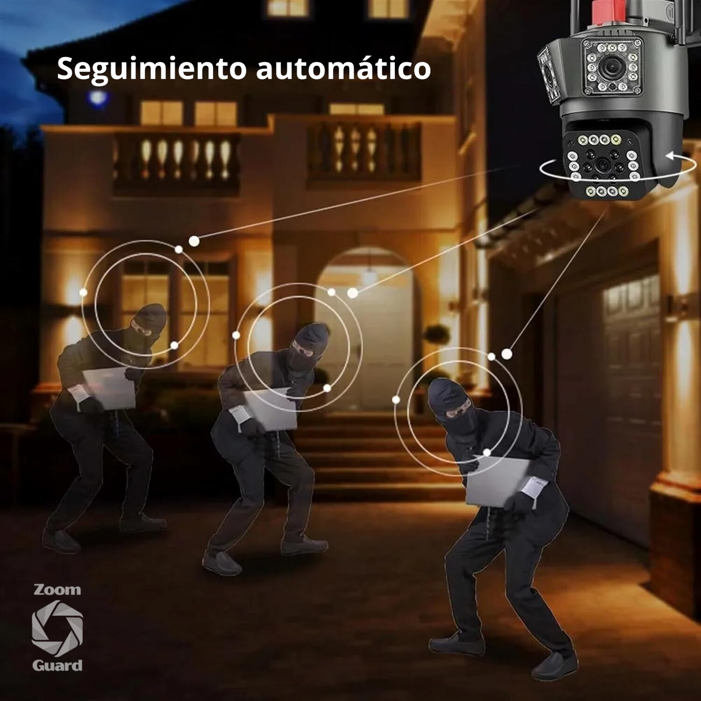 Zoom Guard: Cámara de Seguridad - kit 3x1 + Memoria ilimitada