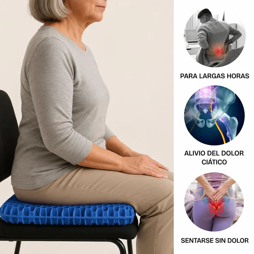 Cojín de Gel Coussea | Alivia los dolores de espalda, caderas y coxis