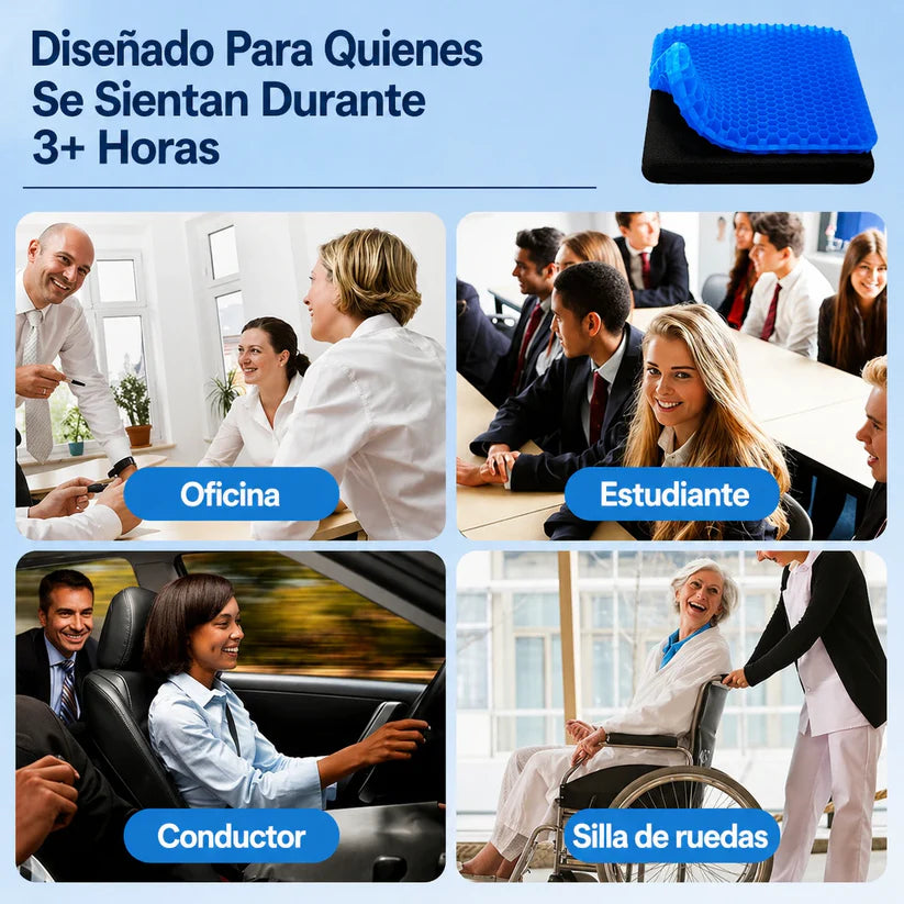 Cojín de Gel Coussea | Alivia los dolores de espalda, caderas y coxis